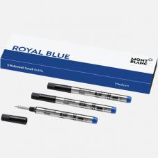 3 recharges pour rollerball petit modèle (M), Royal Blue