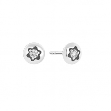 Puces d'oreilles Montblanc 4810 or blanc et diamant