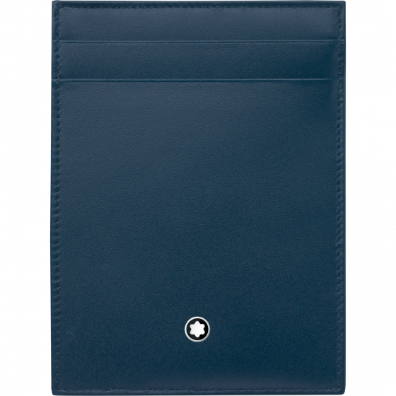 Pochette Meisterstück 4cc avec porte-carte d'identité bleue