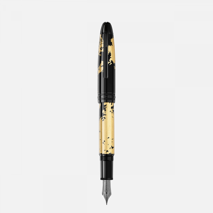 Stylo plume (M) Meisterstück Solitaire Calligraphie motif feuille d’or
