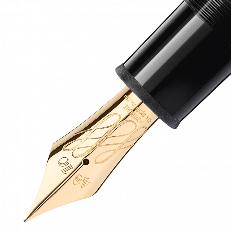 Stylo plume Meisterstück résine et or jaune, plume flexible