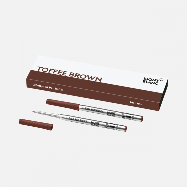 2 recharges pour stylo bille Montblanc (M) Toffee Brown