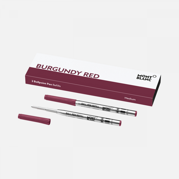 2 recharges pour stylo bille (M), Burgundy Red