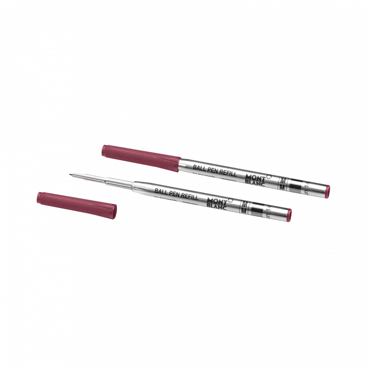 2 recharges pour stylo-bille (M), rouge bordeaux