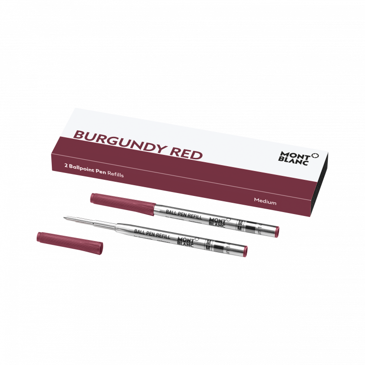 2 recharges pour stylo-bille (M), rouge bordeaux