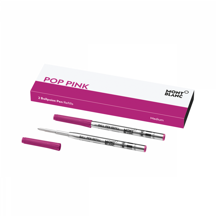2x Recharges pour Stylo Bille, Pop Pink