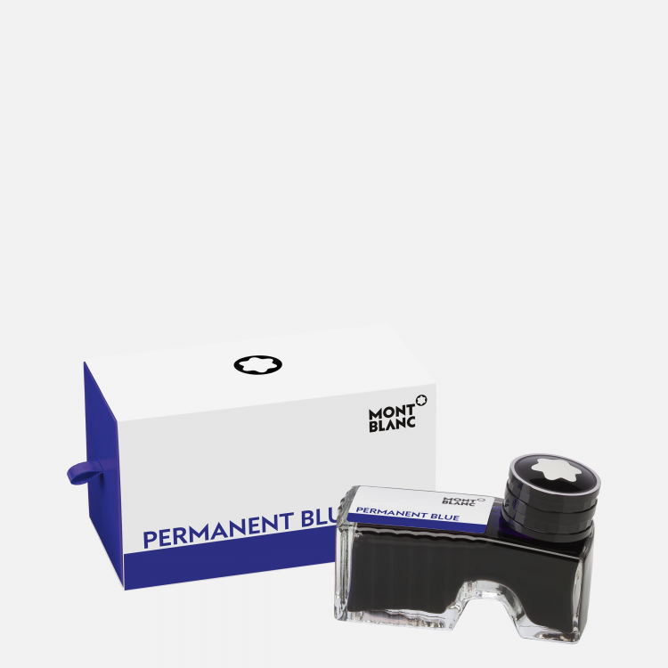 Flacon d'encre permanent bleu, 60 ml, DIN ISO 14145-2
