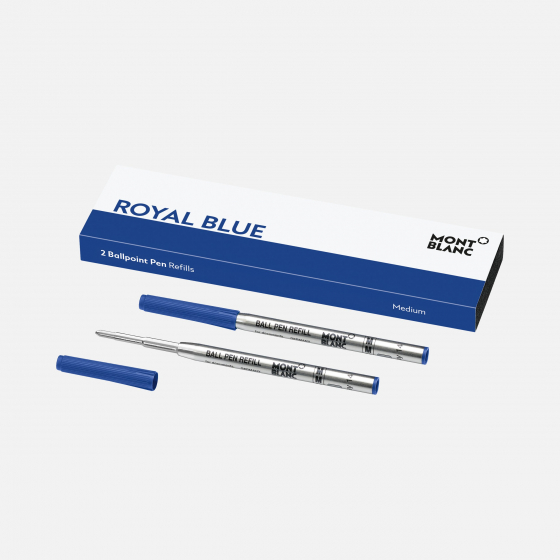 2 recharges pour stylo bille Medium, Royal Blue