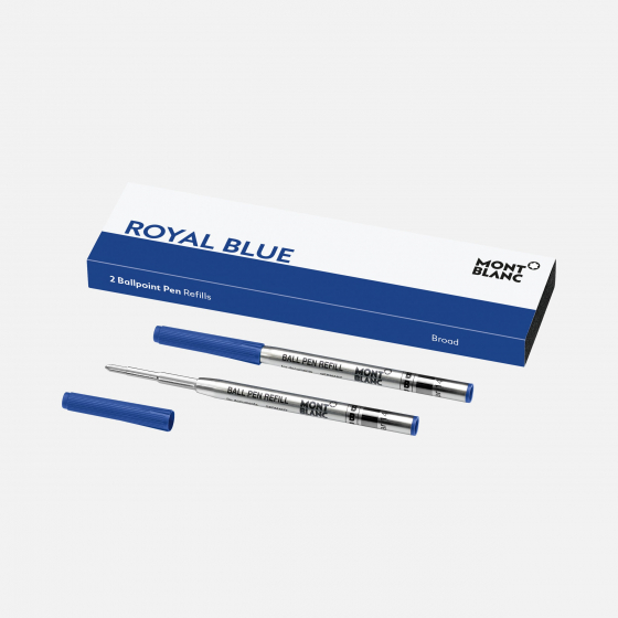 2 recharges pour stylo bille Broad Royal Blue