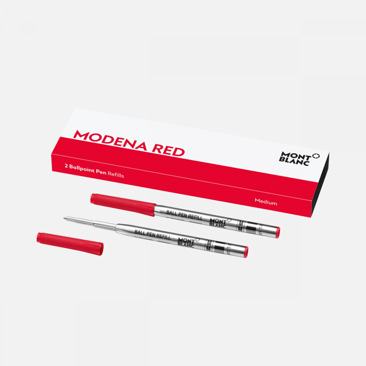 2 recharges pour stylo bille (M) rouge modène