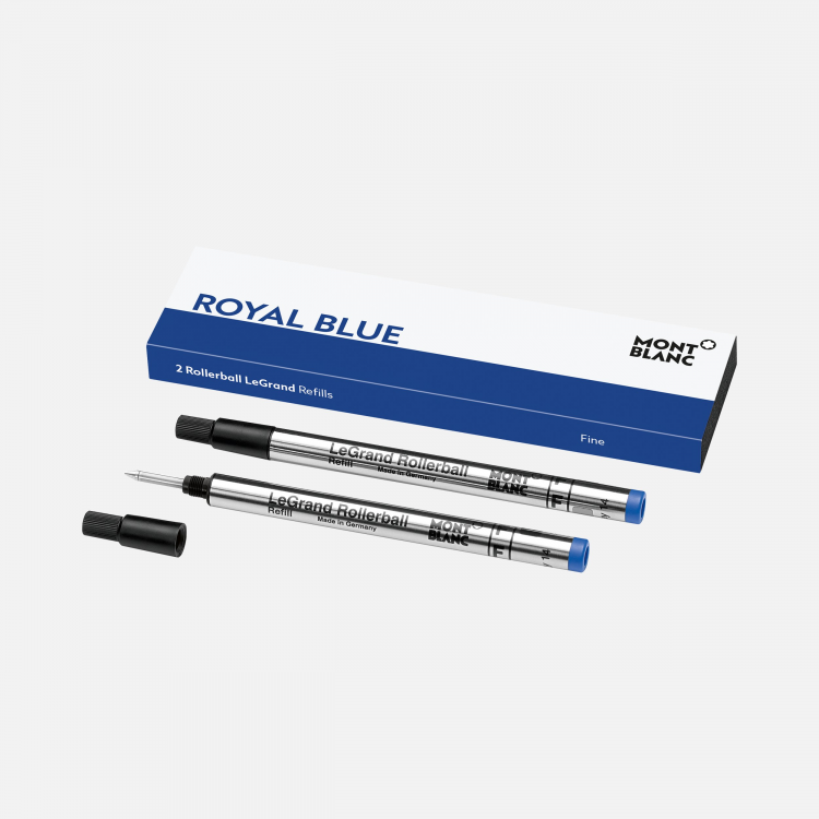 2 recharges pour rollerball LeGrand (F). Royal Blue