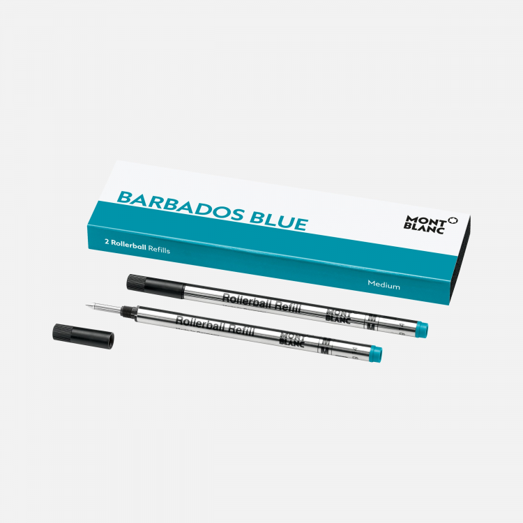 2 recharges pour rollerball (M) Barbados Blue