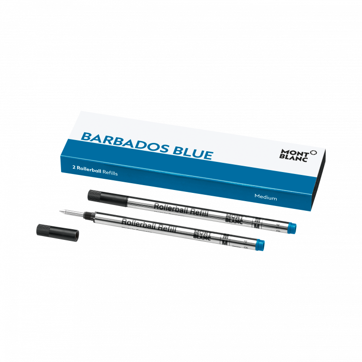 2x Recharges pour Rollerball, Barbados Blue