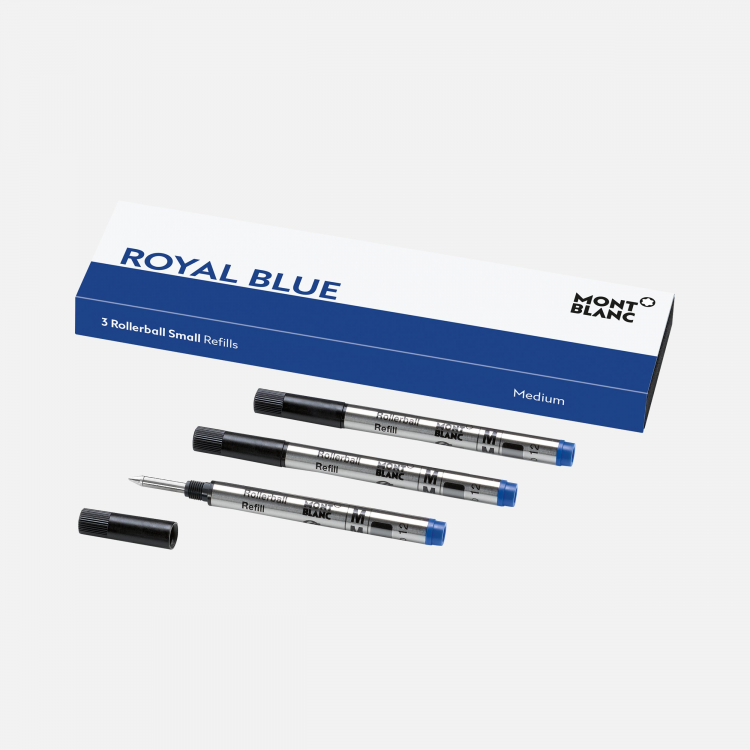 3 recharges pour rollerball petit modèle (M), Royal Blue