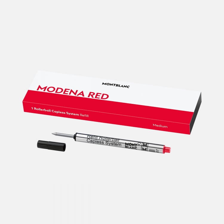 1 recharge pour rollerball sans capuchon (M), rouge modène