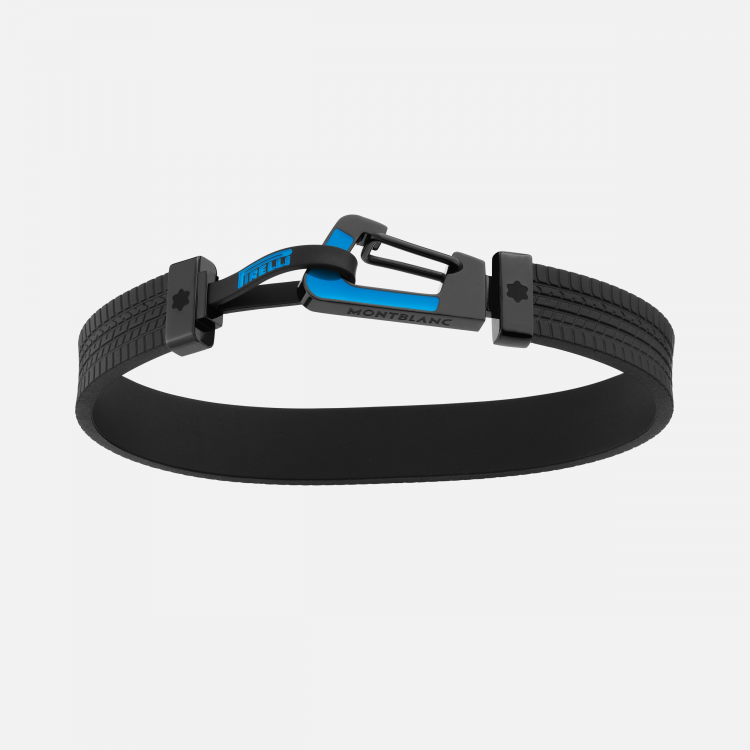 Bracelet Montblanc Meisterstück Great Masters Pirelli en caoutchouc et acier laqué bleu