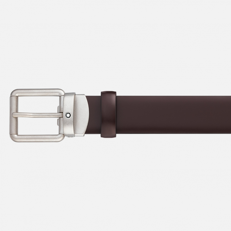 Ceinture de 30 mm en cuir marron brossé
