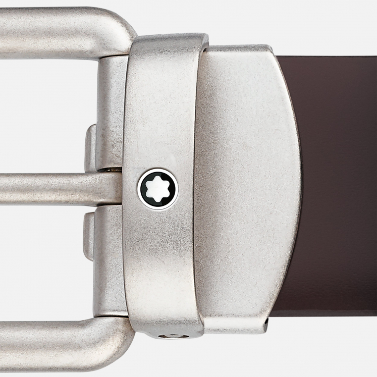Ceinture de 30 mm en cuir marron brossé
