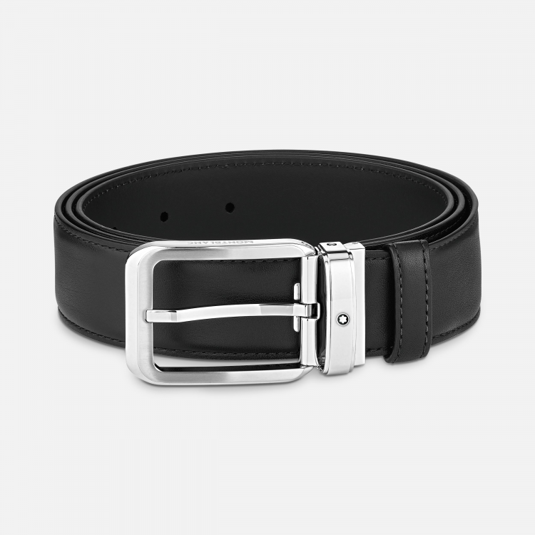 Ceinture de 35 mm en cuir noir