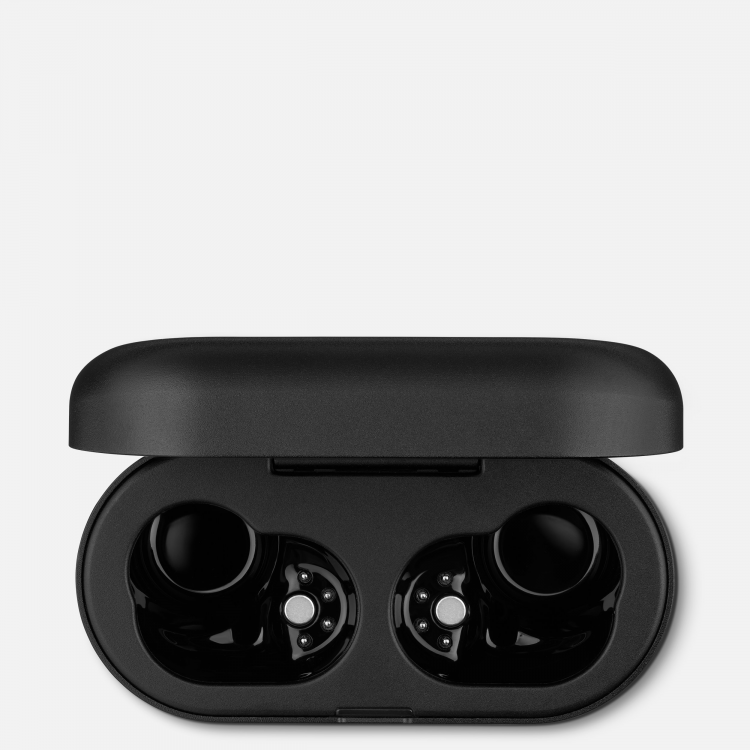 Boîtier de charge noir pour écouteurs in-ear Montblanc MTB 03
