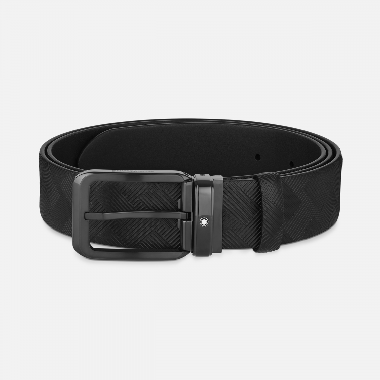 Ceinture réversible de 35 mm en cuir noir