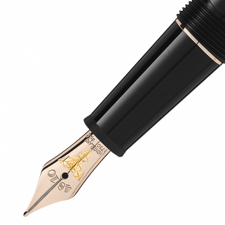 Stylo plume Meisterstück Doué Geometry Classique doré or signature (F)