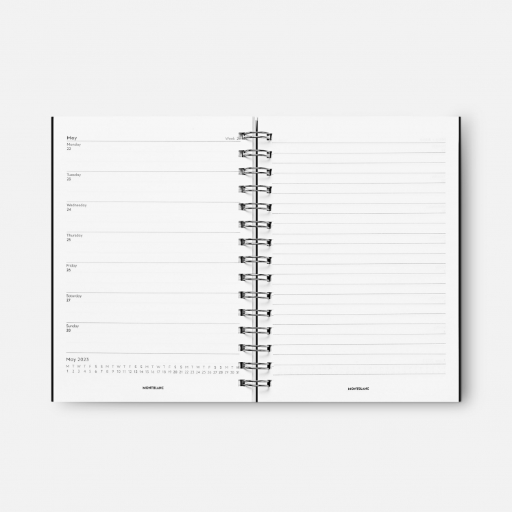 Recharge de la pochette enveloppe #146 petit format, noire - Calendrier 18 mois