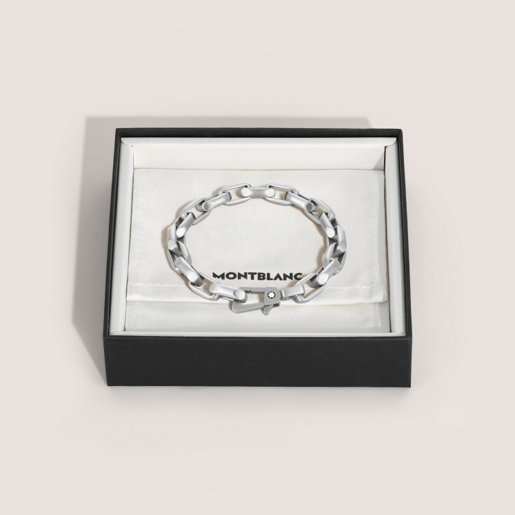 Bracelet en Acier avec Chaîne de Forme Octogonale