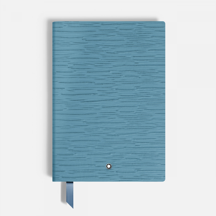 Carnet petit format, 4810 cuir bleu cendré, bleu, pages lignées