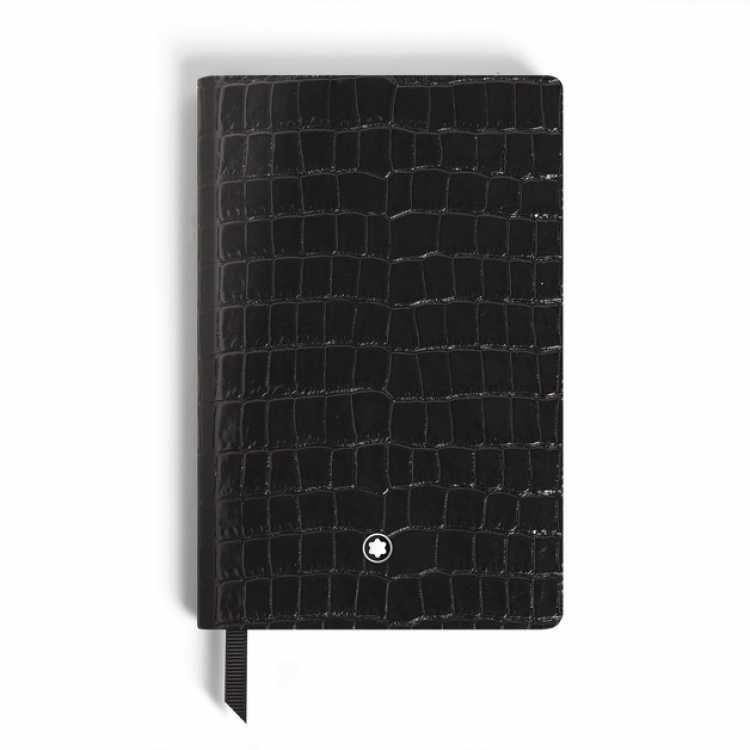 Carnet Petit Format en Cuir Embossé Croco, Pages Lignées