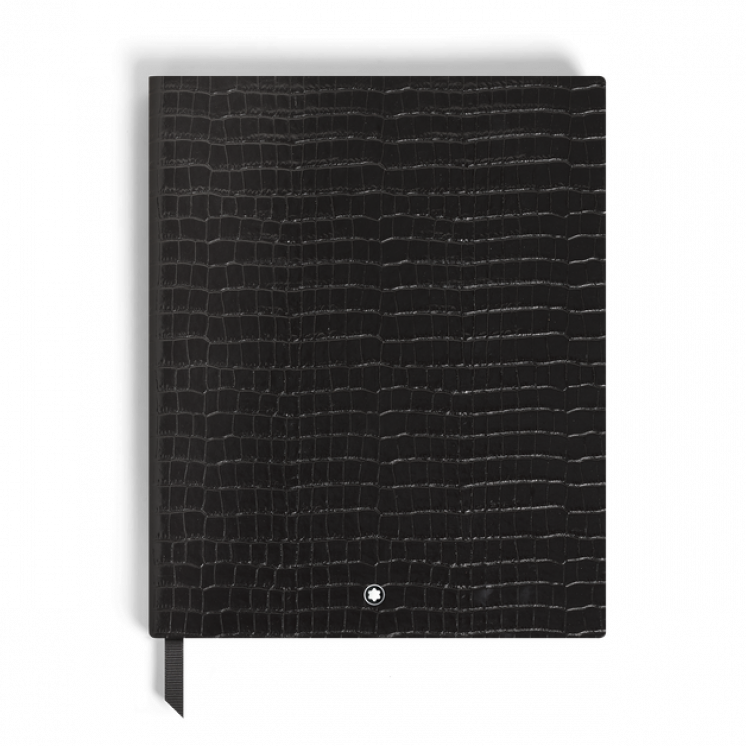 Carnet Grand Format en Cuir Embossé Croco, Pages Lignées