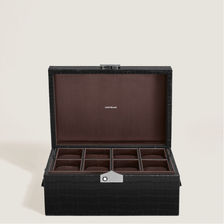Coffret de Collectionneur pour Montres en Cuir Embossé Croco