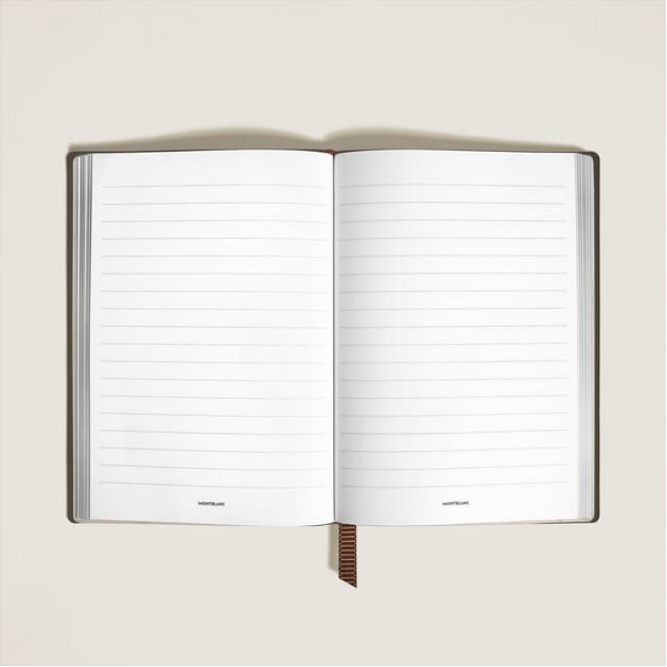 Carnet Moyen Format en Cuir Imprimé Autruche, Pages Lignées