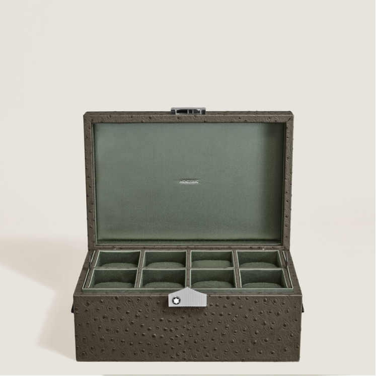 Coffret de Collectionneur pour Montres en Cuir Imprimé Autruche