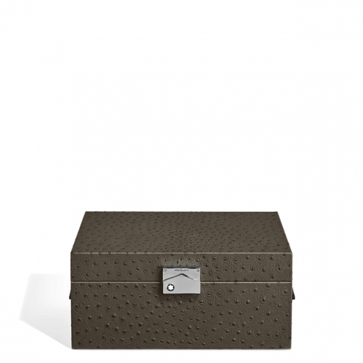 Coffret de Collectionneur pour Montres en Cuir Imprimé Autruche