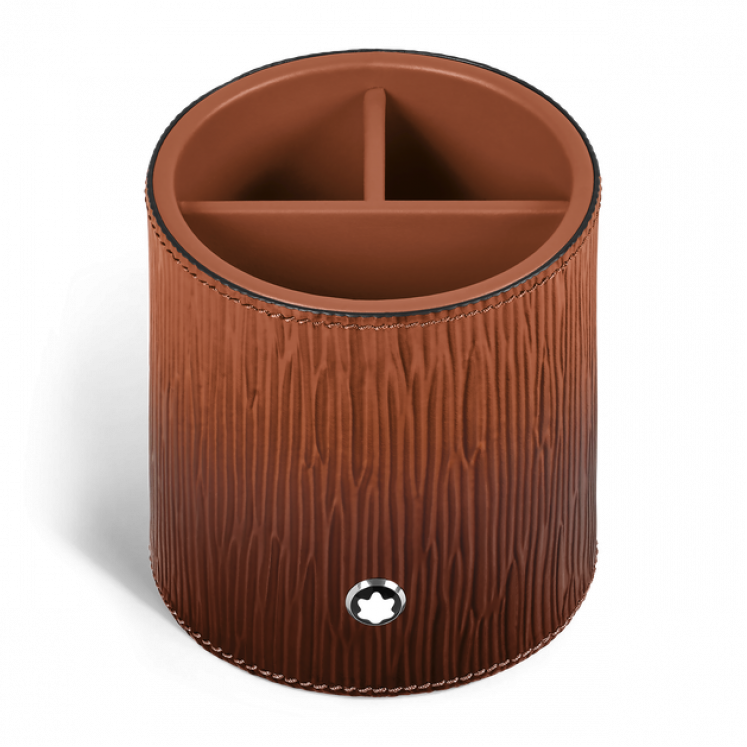 Porte-Stylos de Bureau en Cuir Corteccia Sfumato