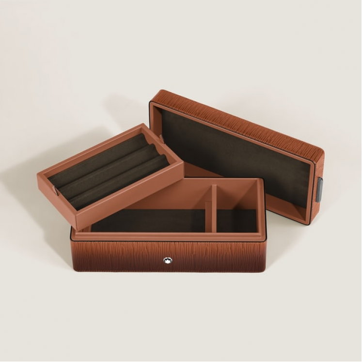Boîte à Stylos en Cuir Corteccia Sfumato