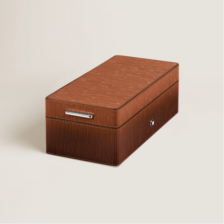 Boîte à Stylos en Cuir Corteccia Sfumato