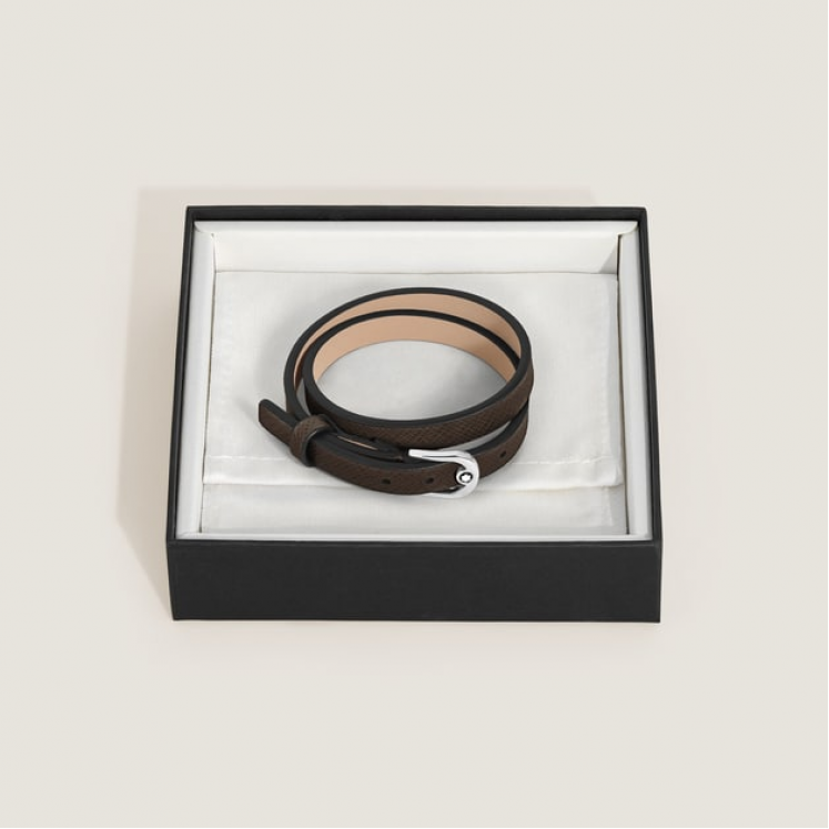 Bracelet Réglable Horseshoe en Cuir Sartorial