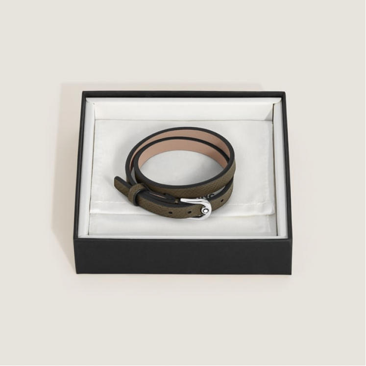 Bracelet Réglable Horseshoe en Cuir Sartorial