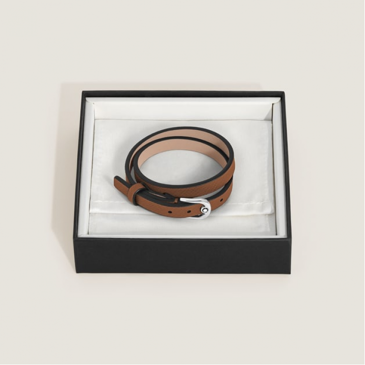 Bracelet Réglable Horseshoe en Cuir Sartorial