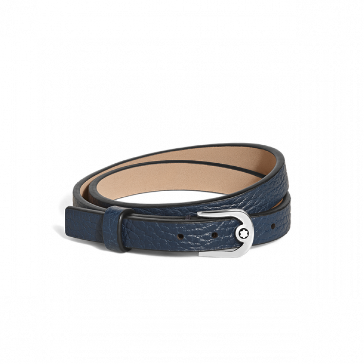 Bracelet Réglable Horseshoe en Cuir Grainé