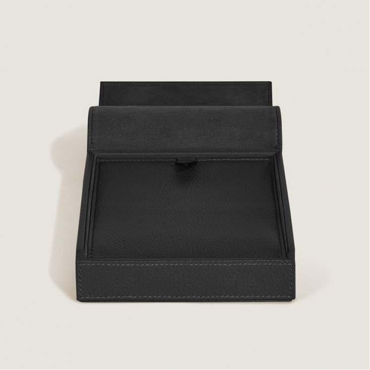 Coffret de Voyage pour 4 Instruments d’Écriture en Cuir Grainé