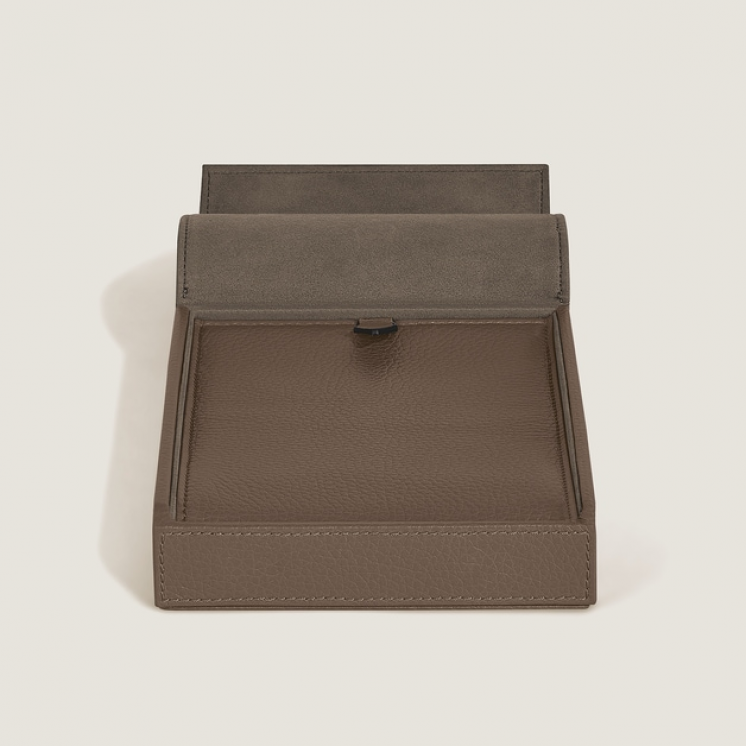 Coffret de Voyage pour 4 Instruments d’Écriture en Cuir Grainé