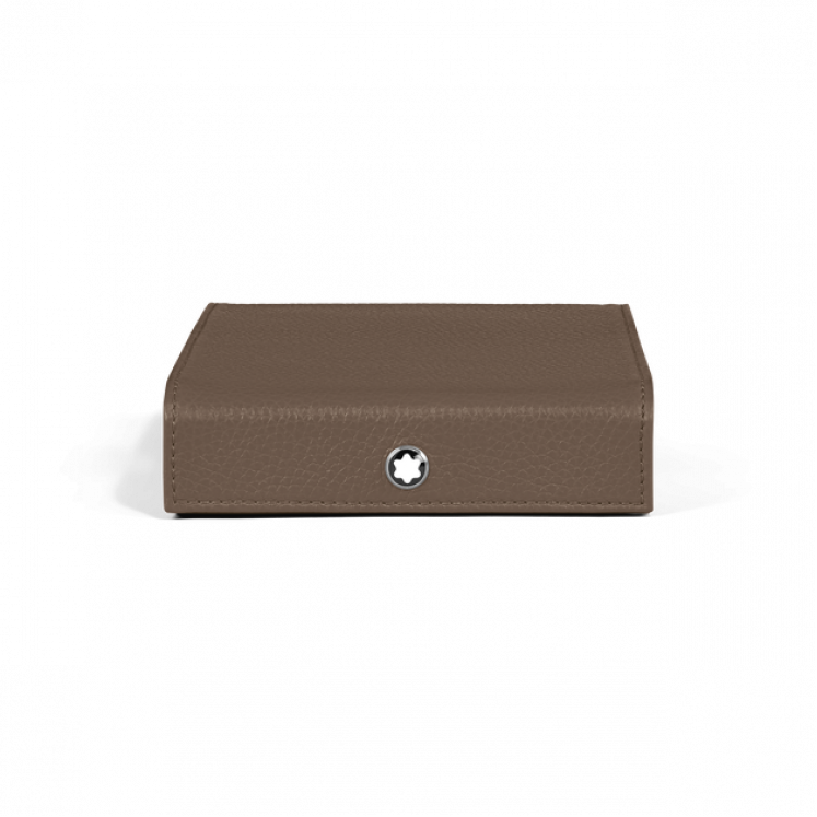 Coffret de Voyage pour 4 Instruments d’Écriture en Cuir Grainé