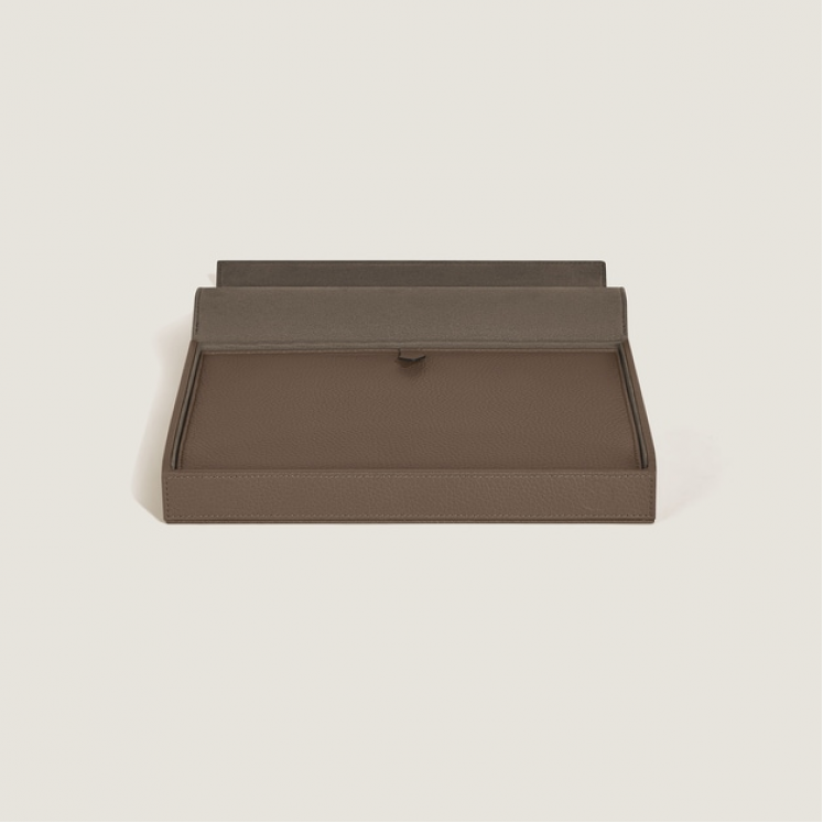 Coffret de Voyage pour 8 Instruments d’Écriture en Cuir Grainé