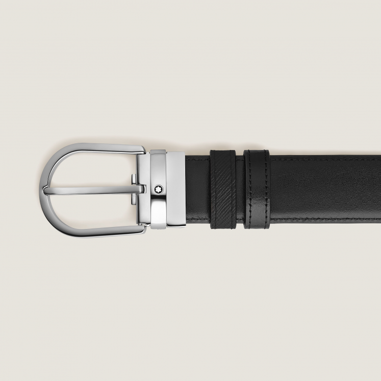 Ceinture Réversible Horseshoe 35 mm en Cuir Sartorial