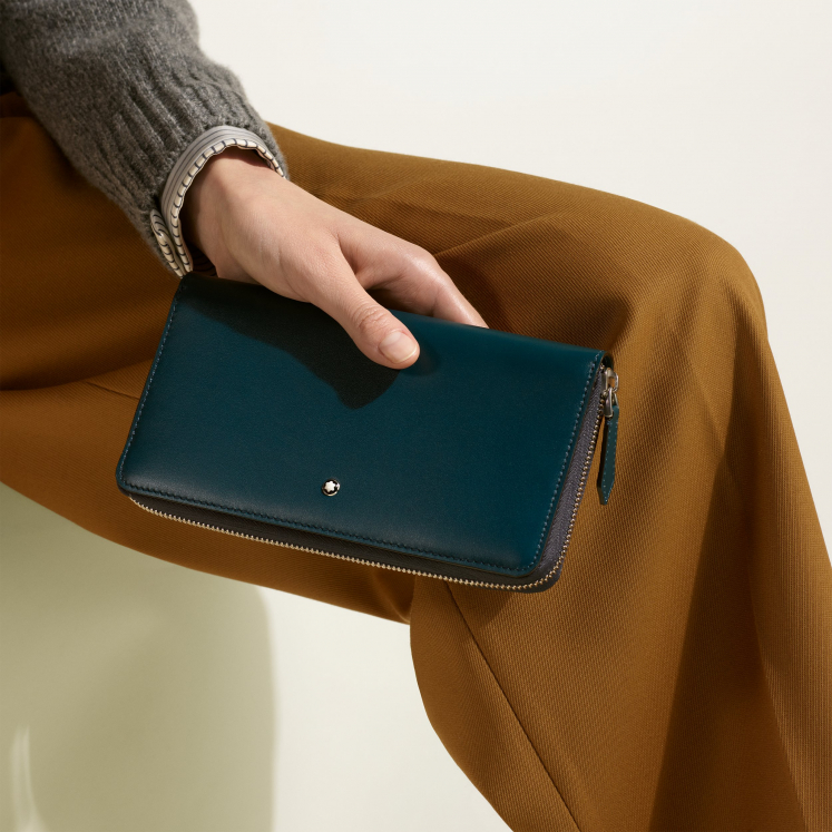 Portefeuille 12cc avec zip circulaire Soft