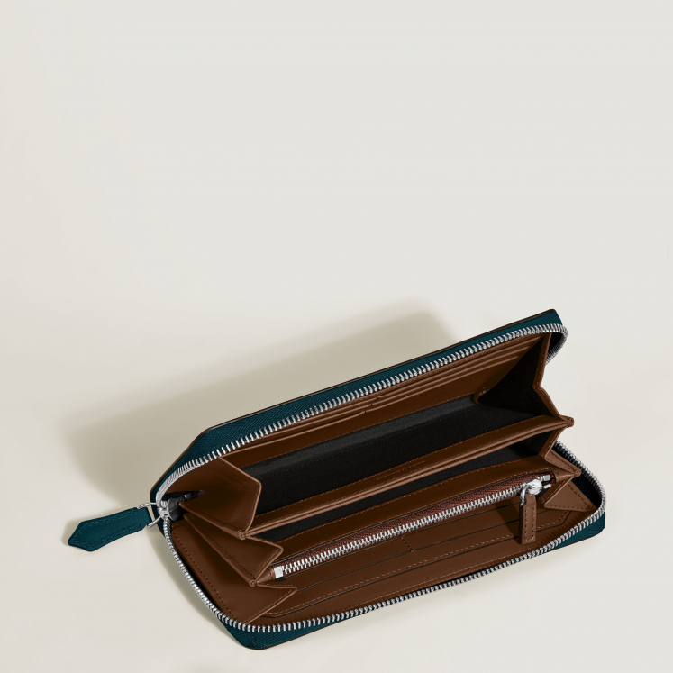 Portefeuille 12cc avec zip circulaire Soft