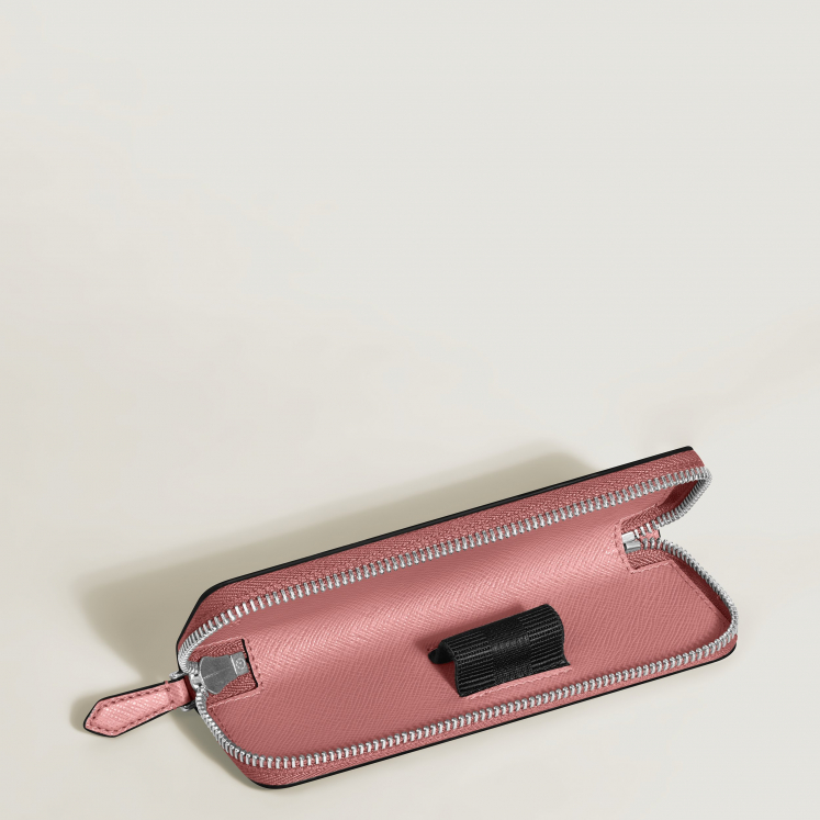 Étui pour 1 Instrument d'Écriture Zippé en Cuir Sartorial